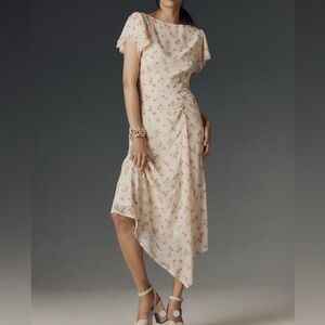 AFRM Vittoria Floral Cowl Back midi dress